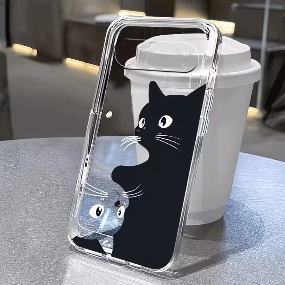 Google Pixel 9 - Funda Transparente Suave con Patrón de