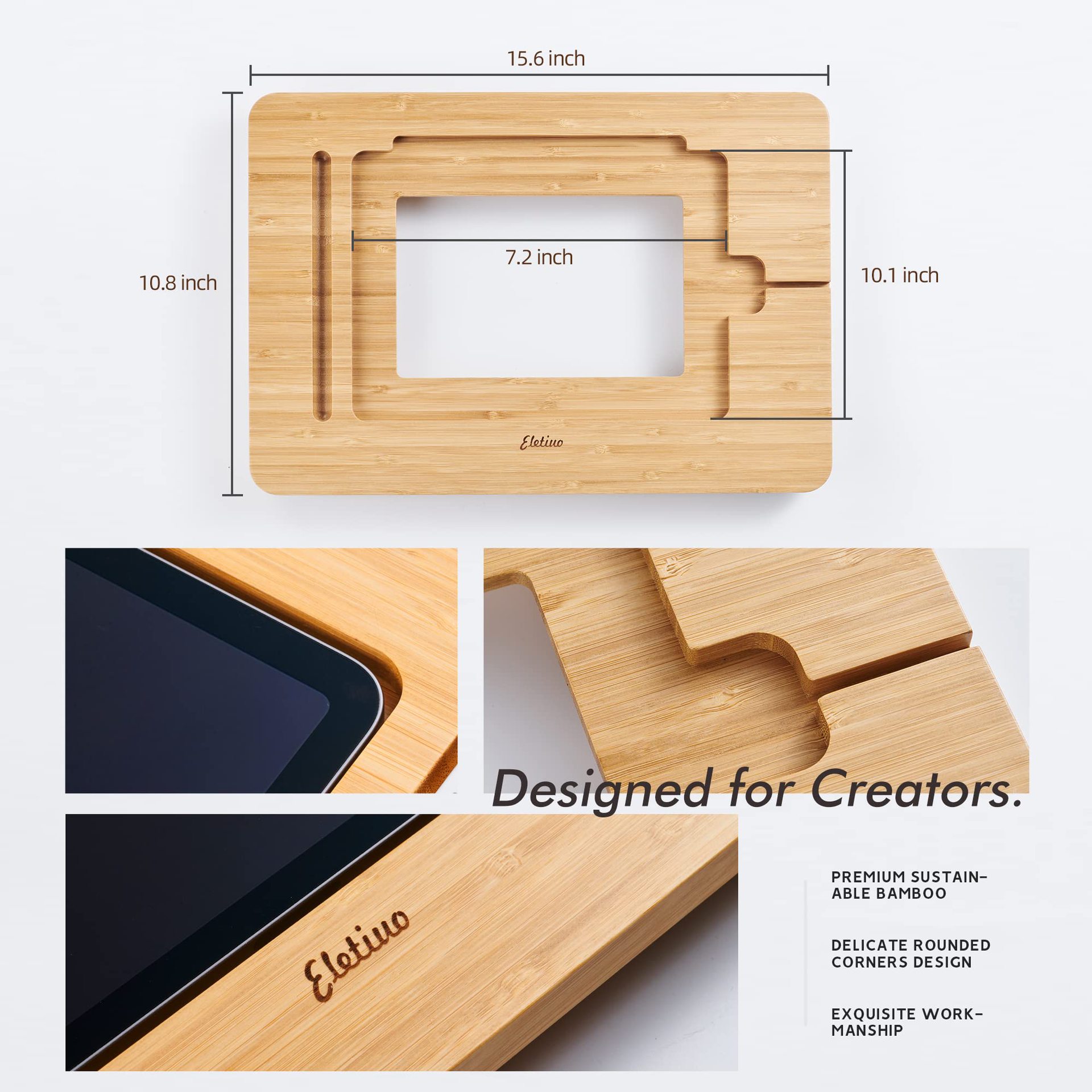 Soporte de madera ajustable pa - Tablet Accessories Kids reseña y precio