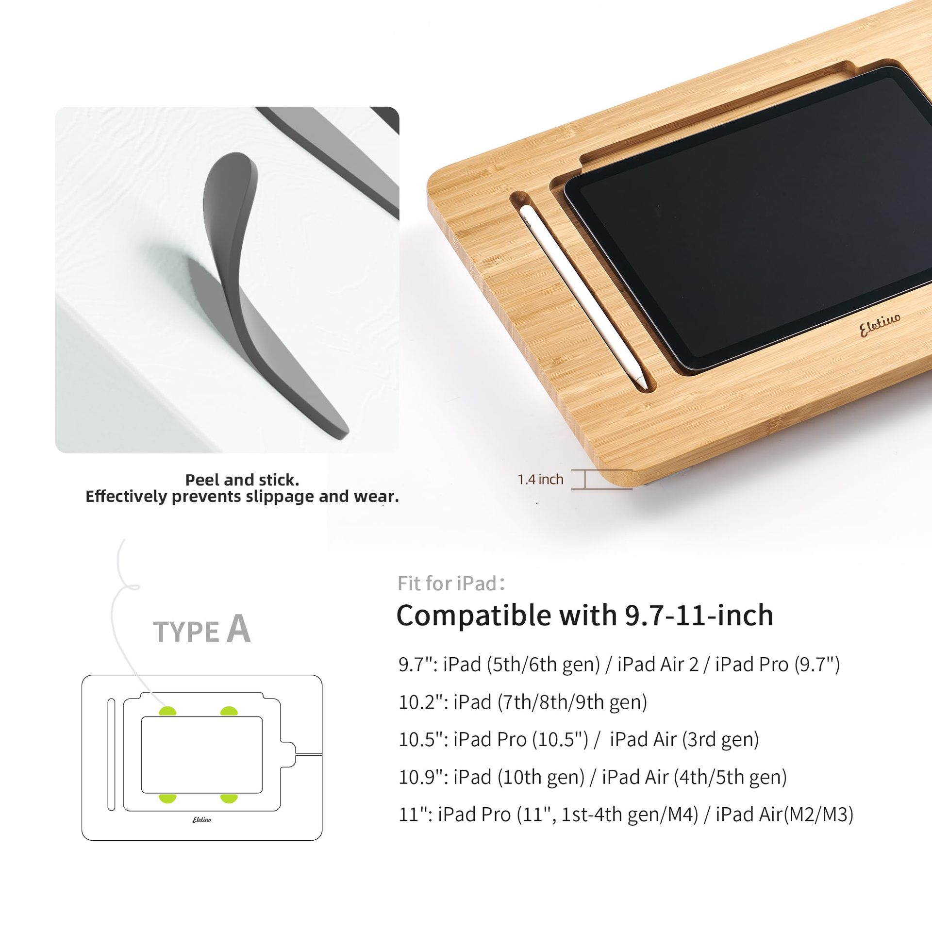 Soporte de madera ajustable pa - Tablet Accessories Kids reseña y precio