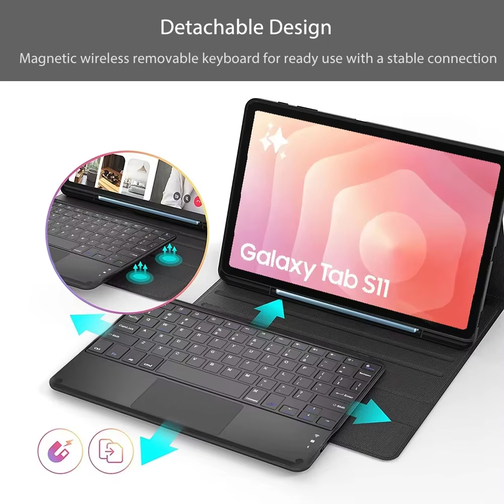 Funda con teclado desmontable  - Samsung Tablet Keyboard Accessories reseña y precio